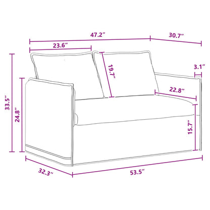 Divano Grigio scuro 136 x 82 x 85 cm Tessuto