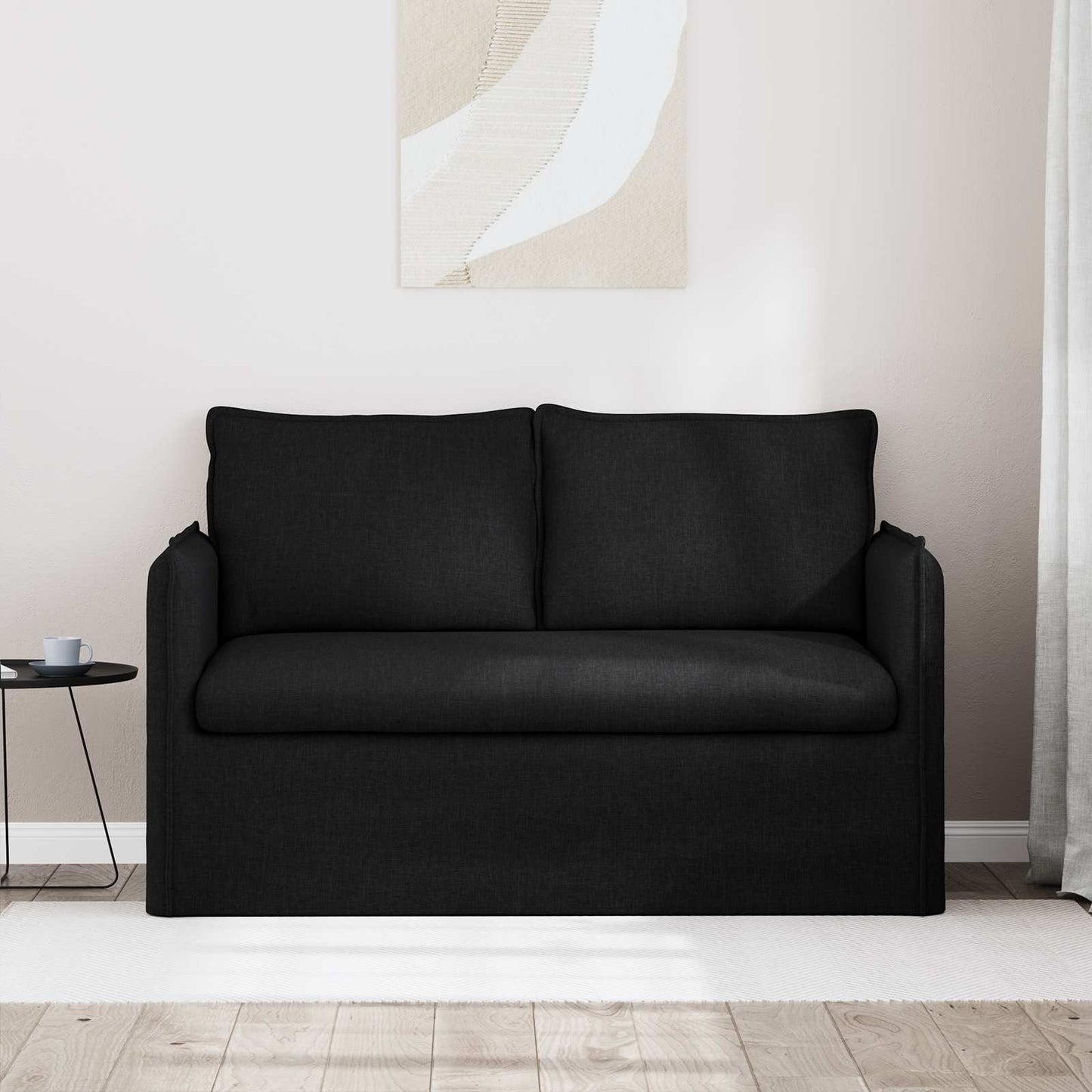 Divano Nero 136 x 82 x 85 cm Tessuto