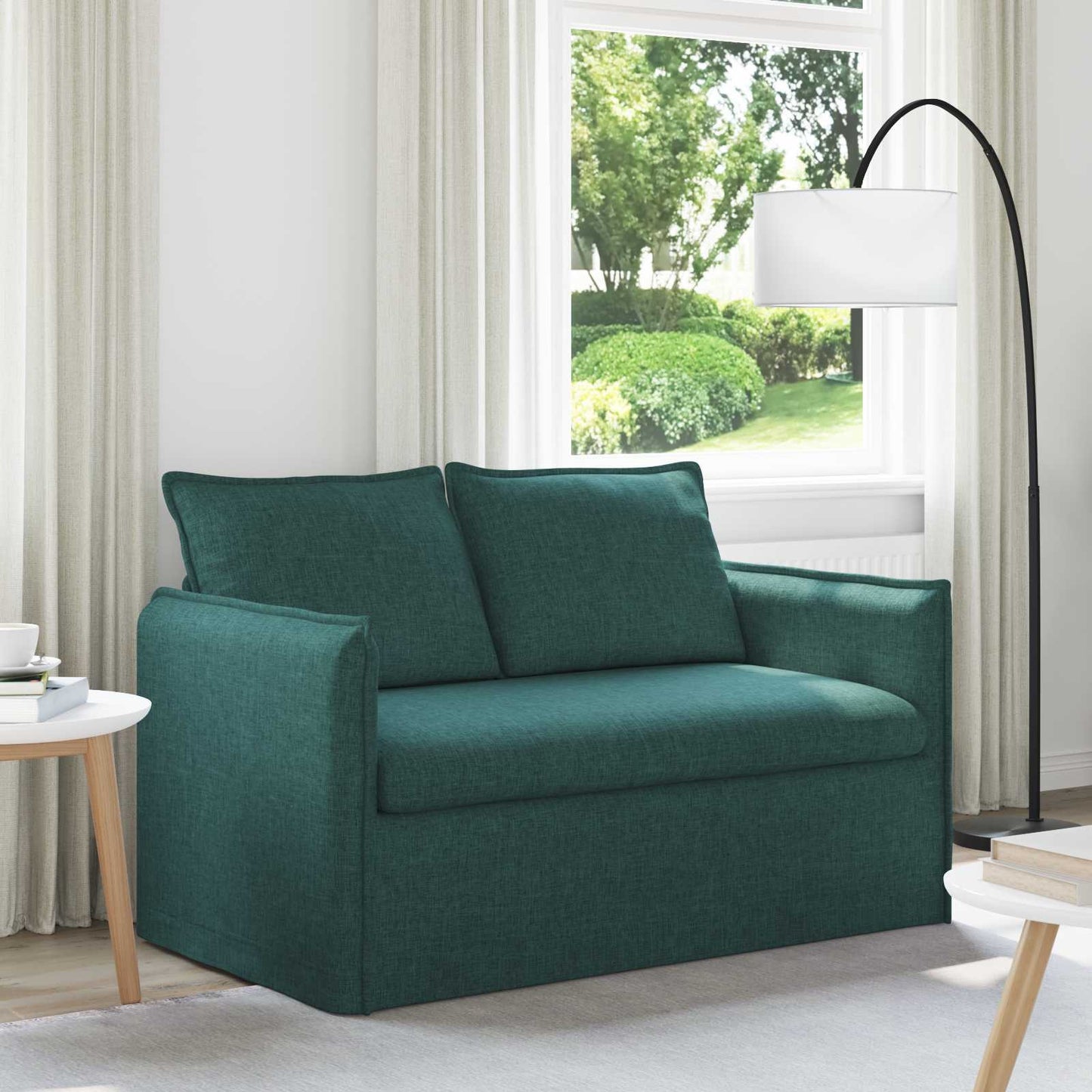 Divano Verde Scuro 136 x 82 x 85 cm Tessuto
