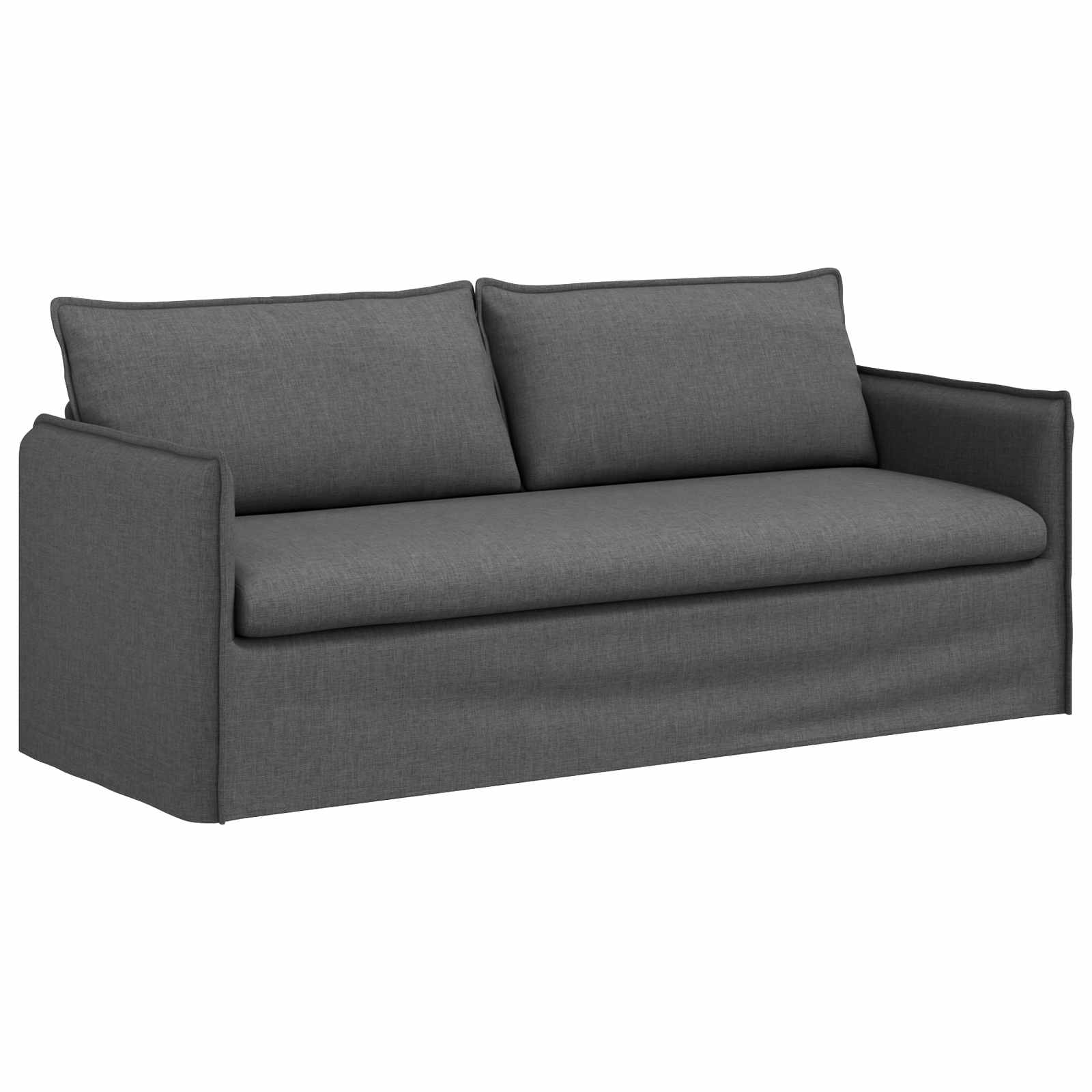 Divano Grigio scuro 196 x 82 x 85 cm Tessuto | homemem39