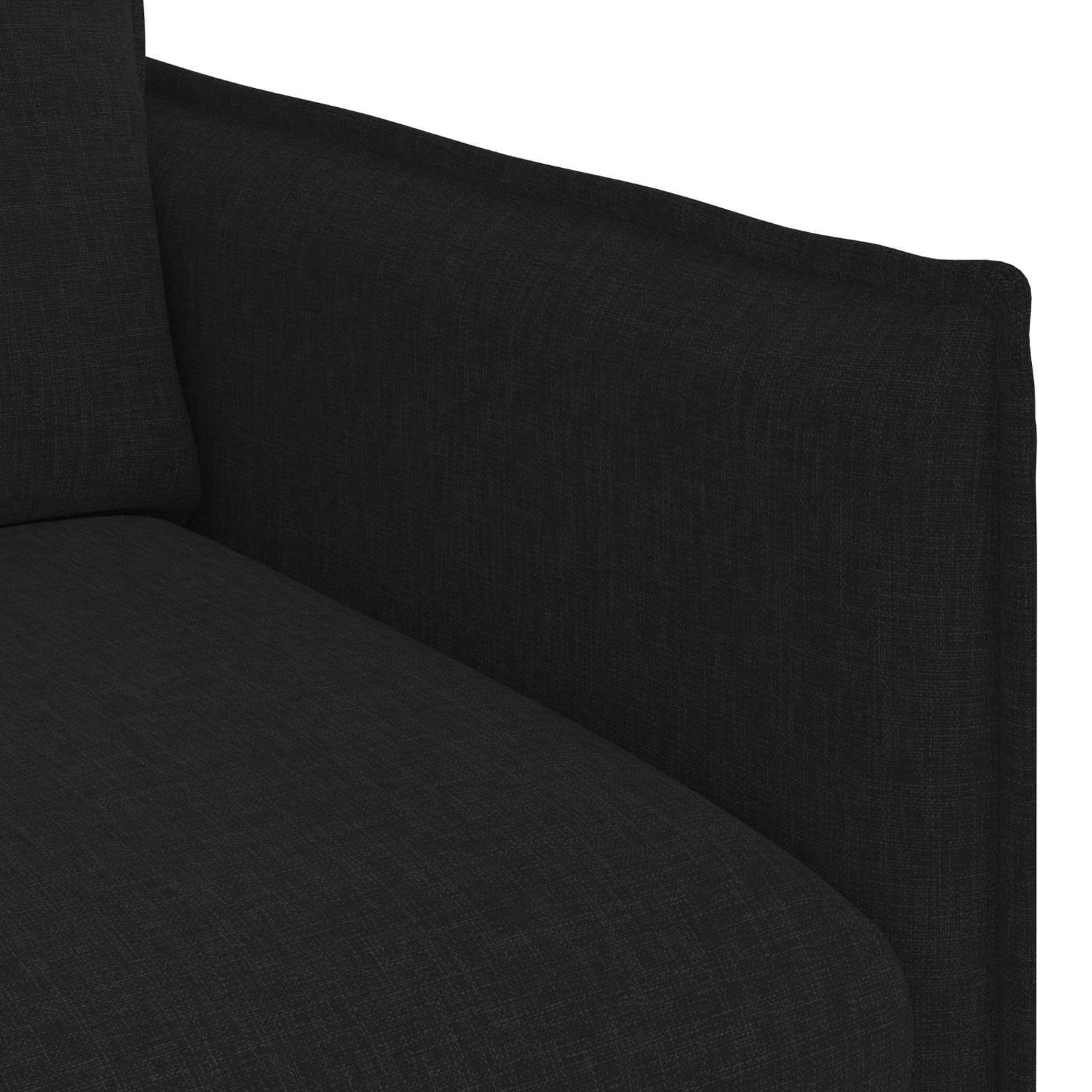 Divano Nero 196 x 82 x 85 cm Tessuto | homemem39