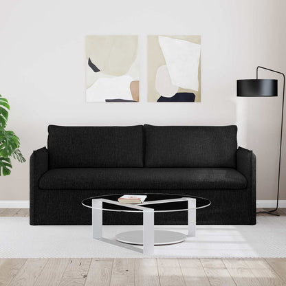 Divano Nero 196 x 82 x 85 cm Tessuto | homemem39