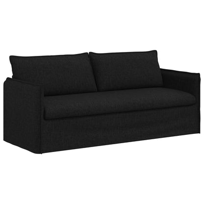 Divano Nero 196 x 82 x 85 cm Tessuto | homemem39