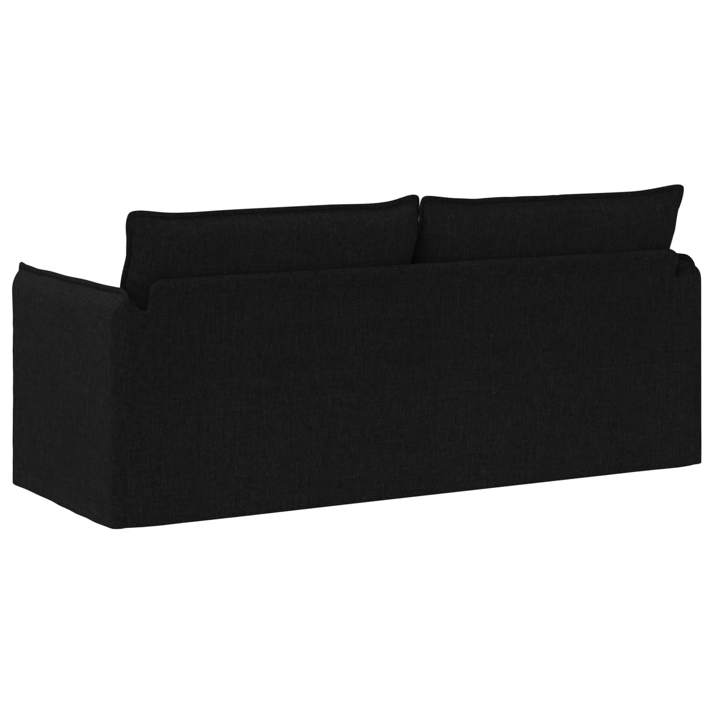 Divano Nero 196 x 82 x 85 cm Tessuto | homemem39