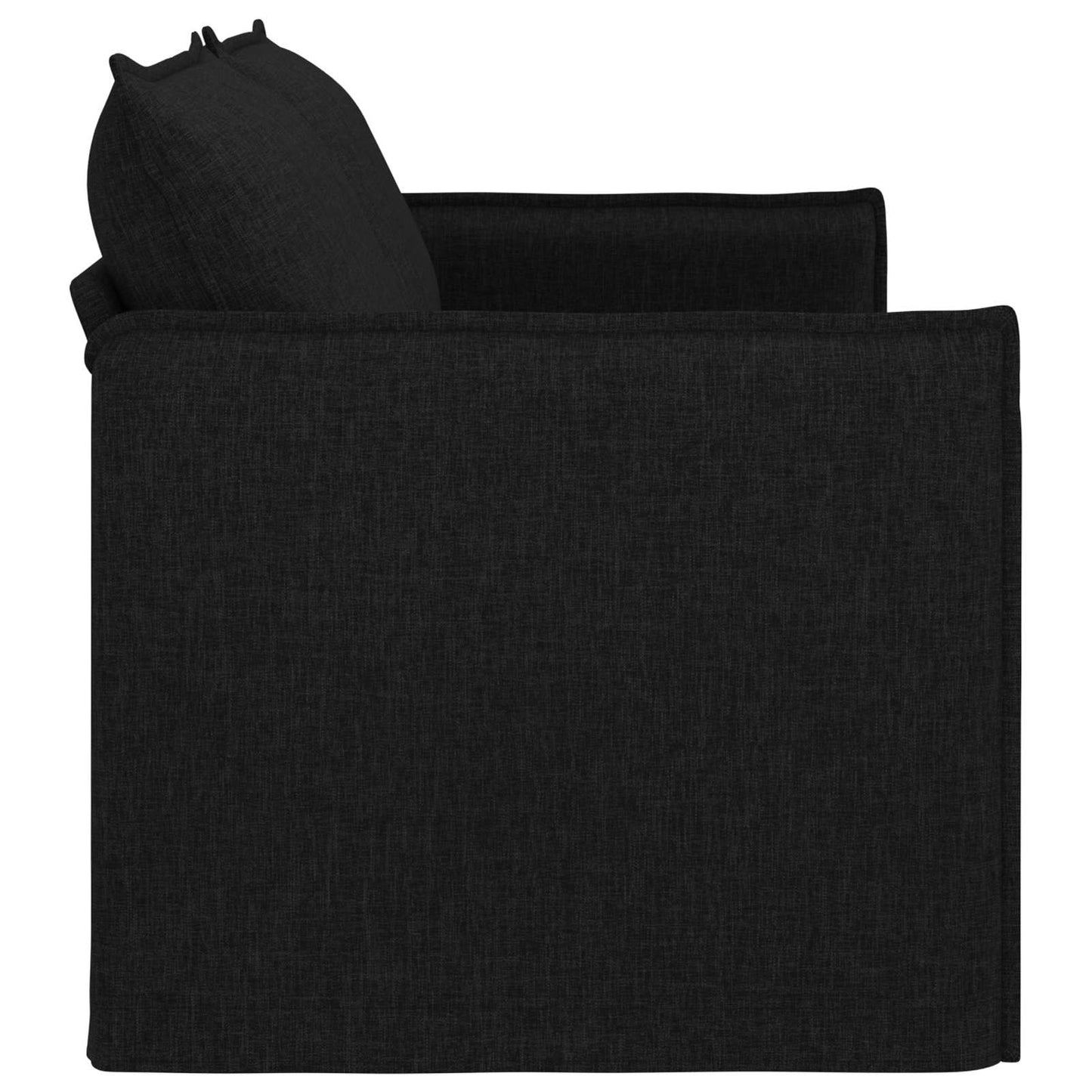 Divano Nero 196 x 82 x 85 cm Tessuto | homemem39