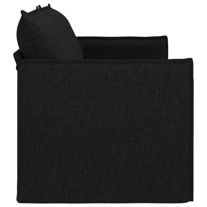 Divano Nero 196 x 82 x 85 cm Tessuto | homemem39