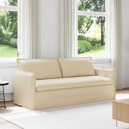 Divano Crema 196 x 82 x 85 cm Tessuto | homemem39