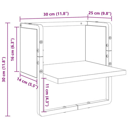 Scaffale da parete Rovere Artigianale 30 x 25 x 30 cm