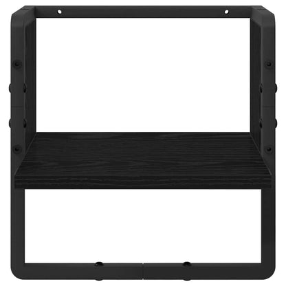 Scaffale da parete con lo scaffale Rovere Nero 30 x 25 x 30 cm