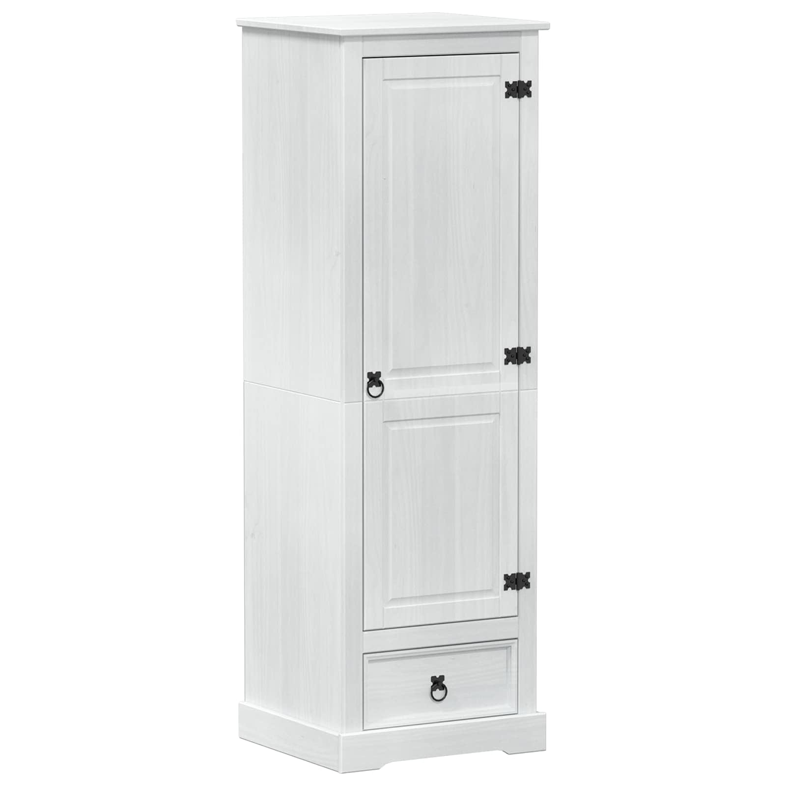 Armadi con cassetto Bianco 55 x 50 x 170 cm Pino massello | homemem39