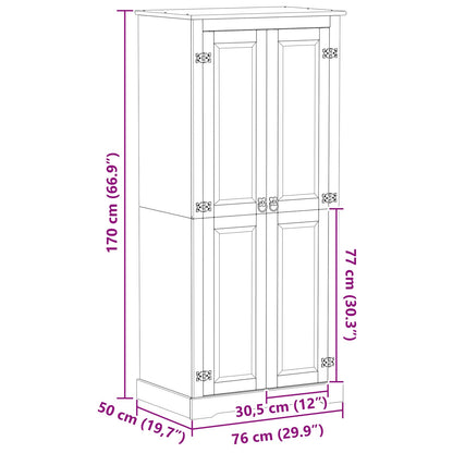 Armadi con lo scaffale Bianco 76 x 50 x 170 cm Pino massello | homemem39