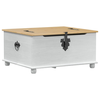 storage box con cassetto Bianco 90 x 78 x 45 cm Pino massello | homemem39