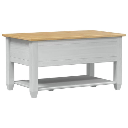 Tavolino da salotto Bianco 85 x 50 x 45 cm Pino massello | homemem39