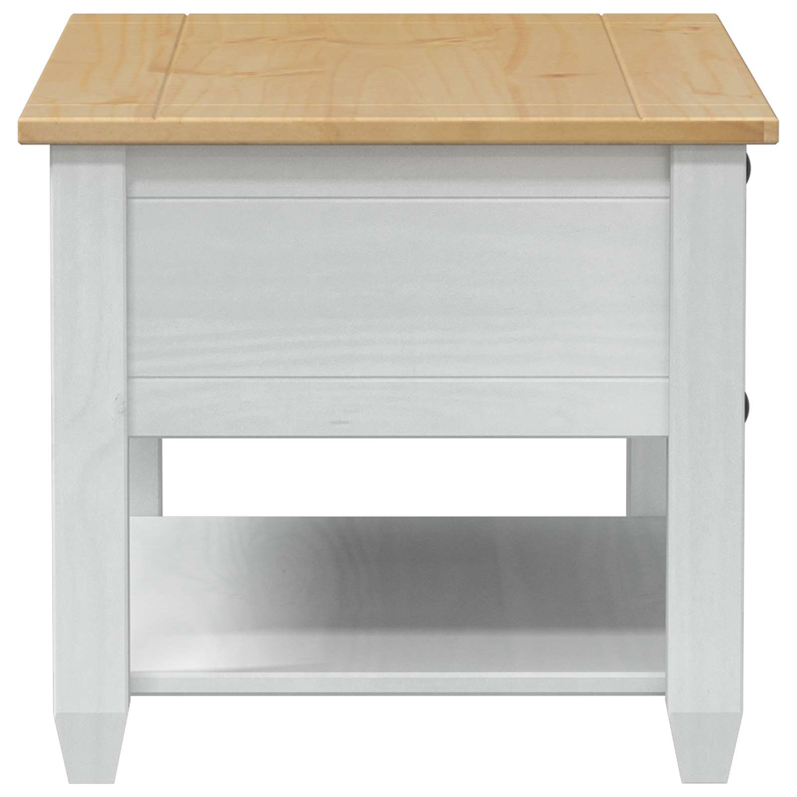 Tavolino da salotto Bianco 85 x 50 x 45 cm Pino massello | homemem39