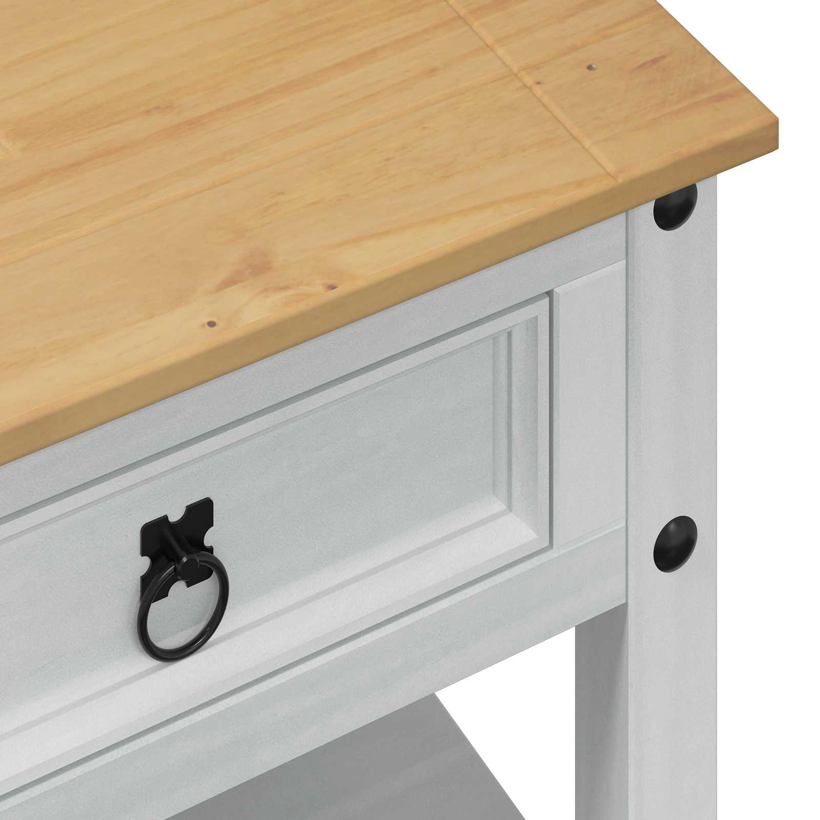 Tavolino da salotto con cassetto Bianco 100 x 48 x 45 cm | homemem39