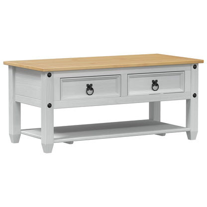Tavolino da salotto con cassetto Bianco 100 x 48 x 45 cm | homemem39