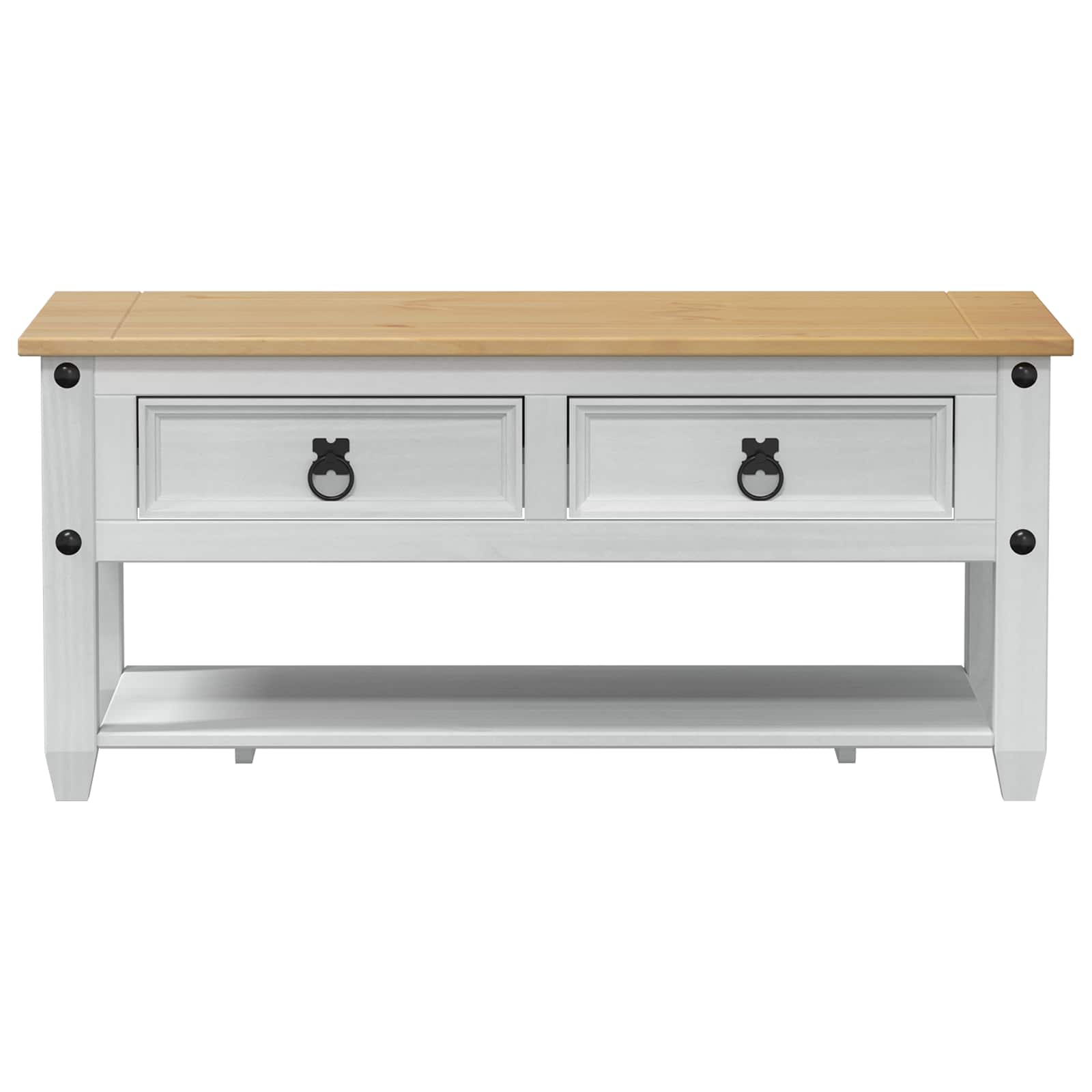 Tavolino da salotto con cassetto Bianco 100 x 48 x 45 cm | homemem39