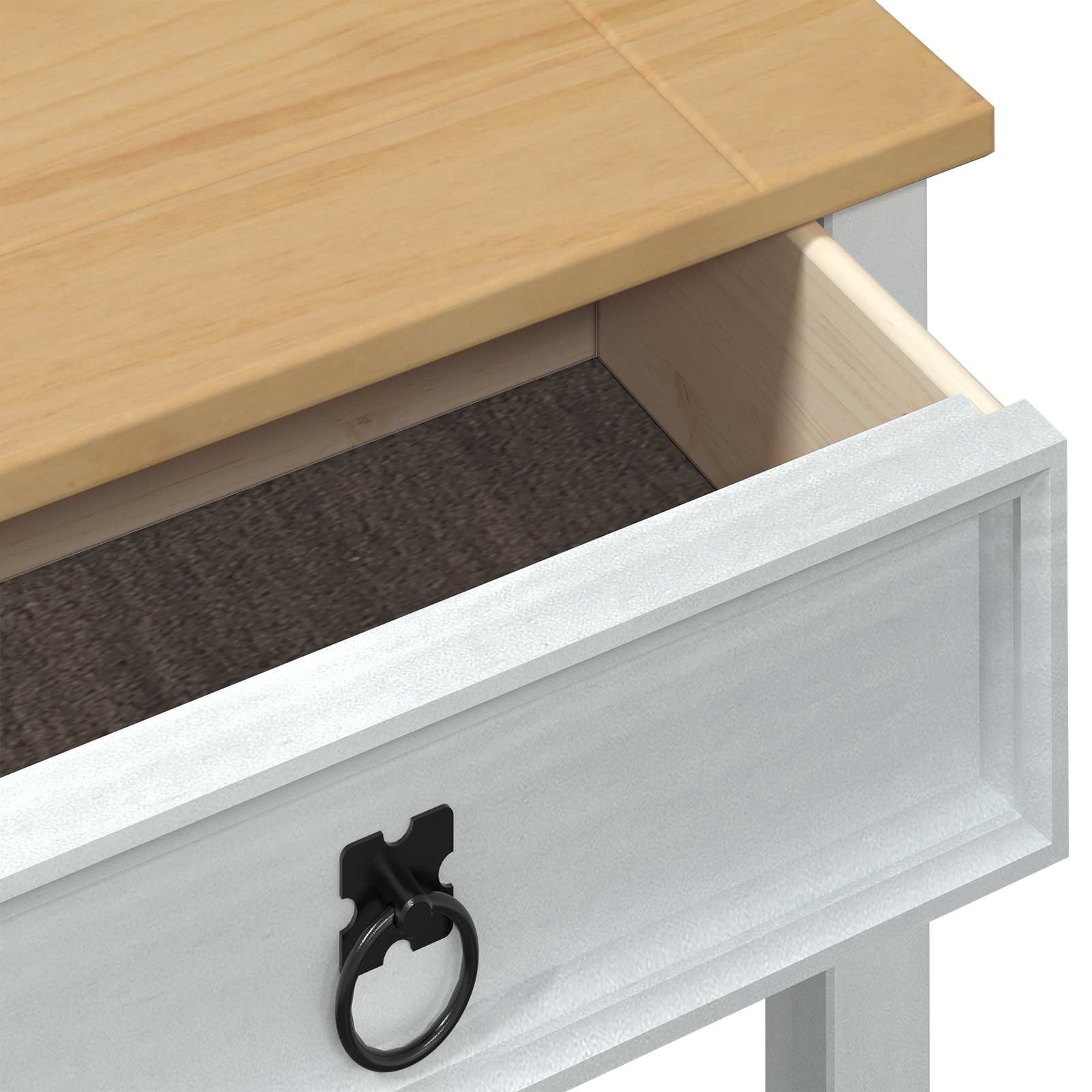 Tavolo Consolle Bianco 55 x 35 x 73 cm Pino massello | homemem39