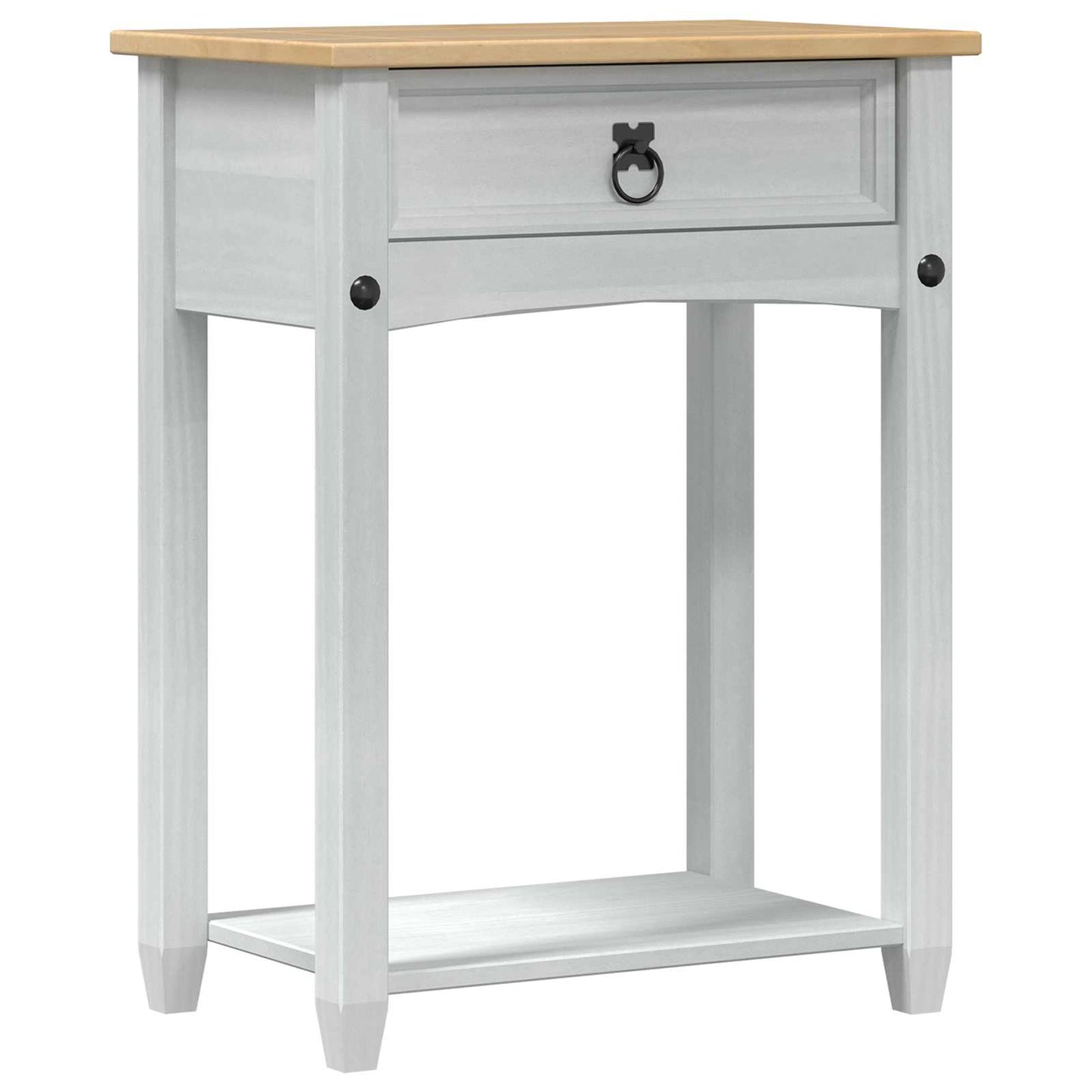 Tavolo Consolle Bianco 55 x 35 x 73 cm Pino massello | homemem39