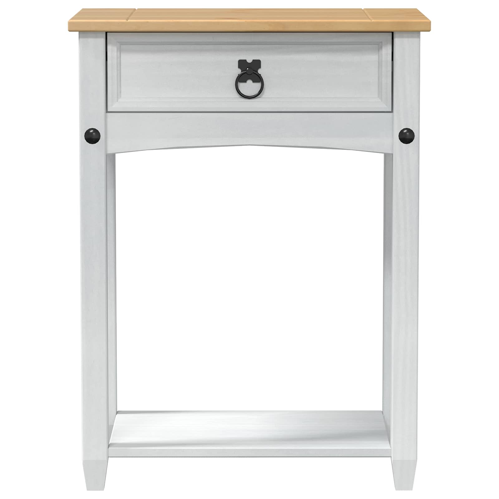 Tavolo Consolle Bianco 55 x 35 x 73 cm Pino massello | homemem39