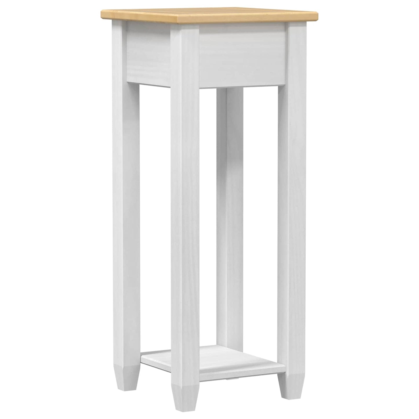 Supporto per piante Bianco 30 x 30 x 73 cm Pino massello | homemem39