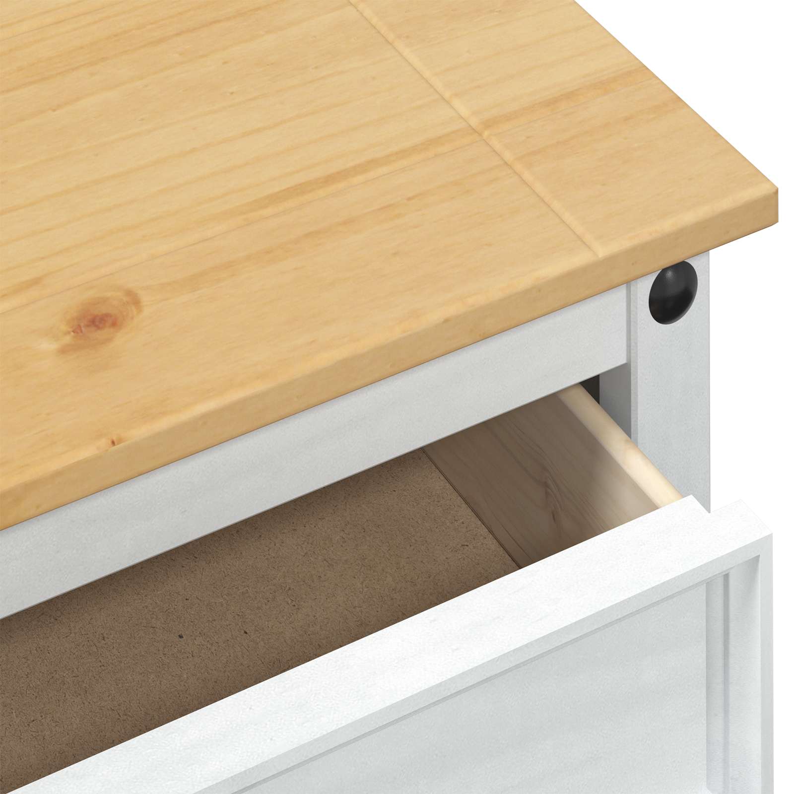 Tavolo Consolle Bianco 73 x 35 x 73 cm Pino massello | homemem39