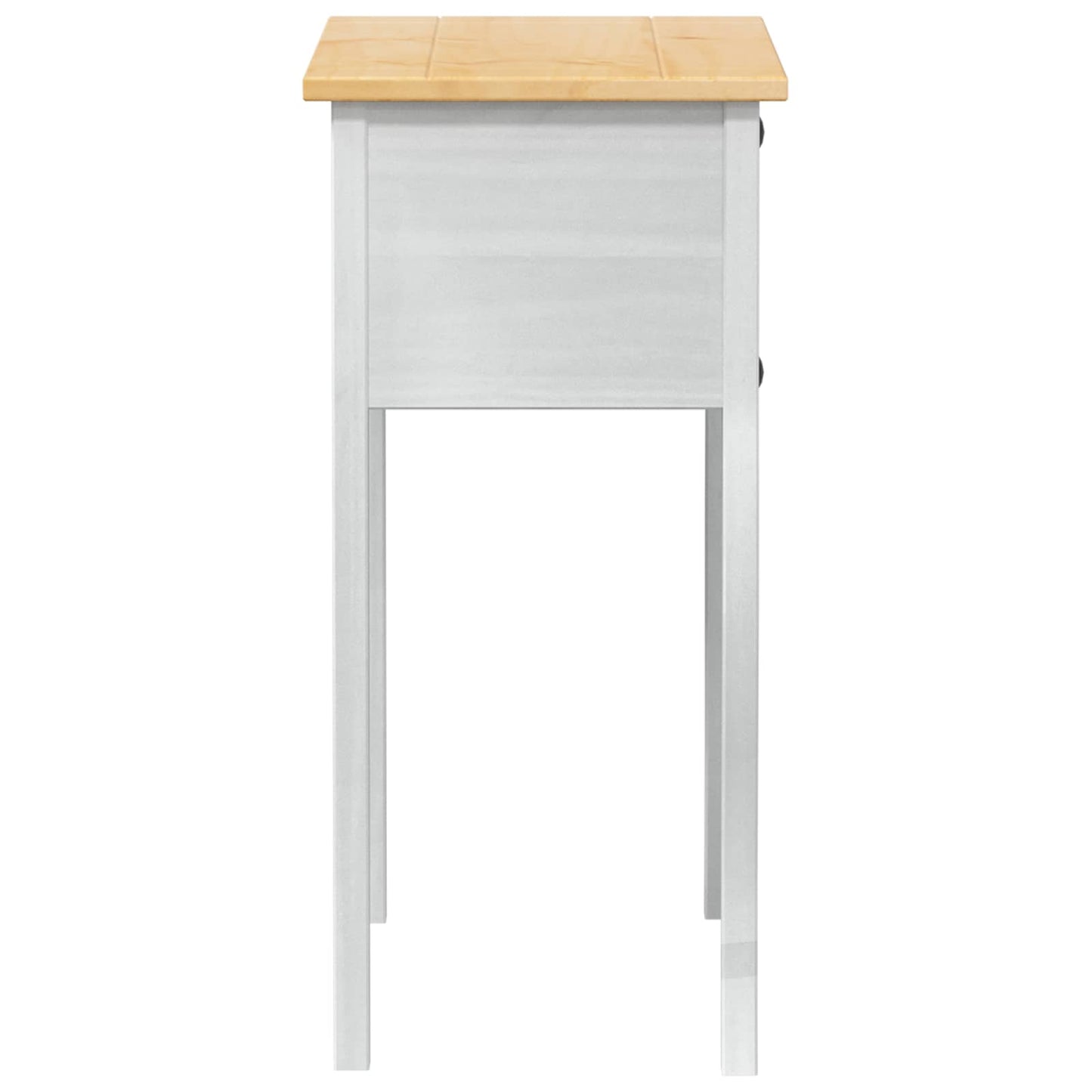 Tavolo Consolle Bianco 73 x 35 x 73 cm Pino massello | homemem39