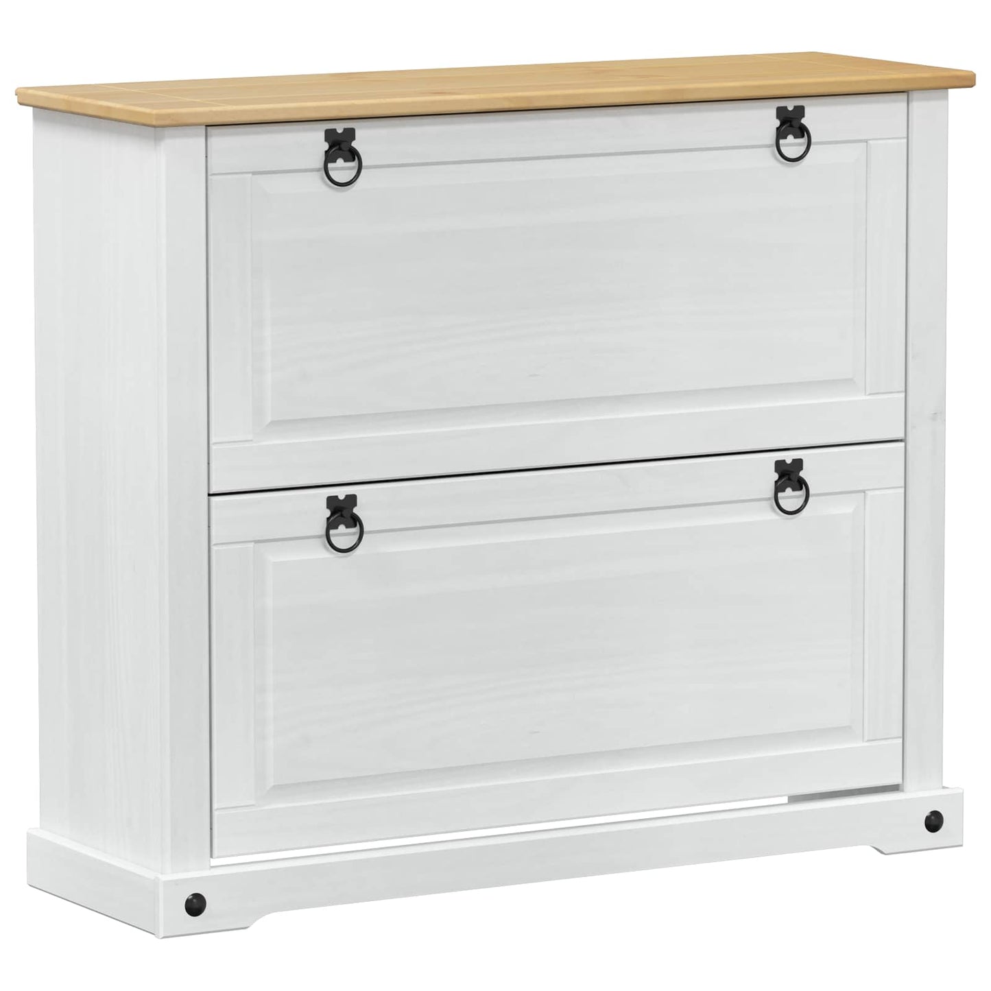 Mobile per scarpe Corona Bianco 99 x 32 x 85 cm Pino massello | homemem39