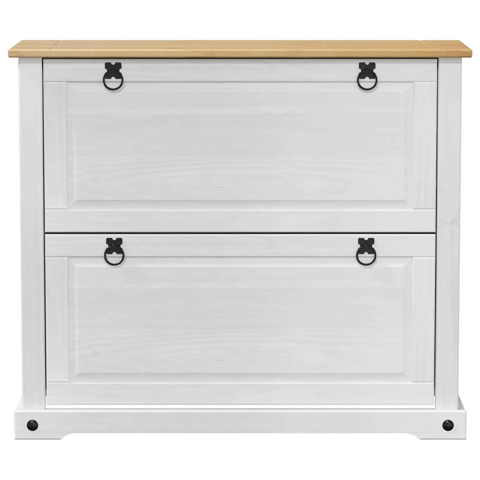 Mobile per scarpe Corona Bianco 99 x 32 x 85 cm Pino massello | homemem39