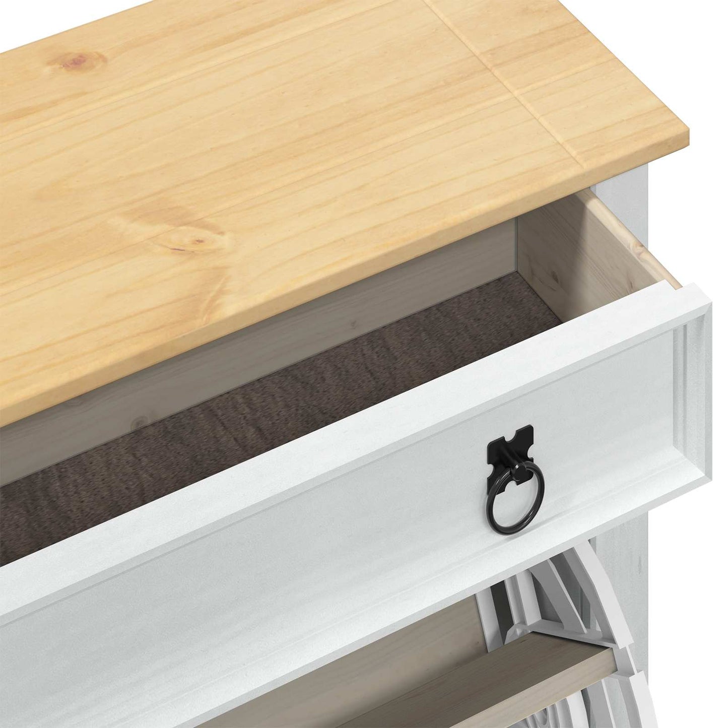 Mobile per scarpe Corona Bianco 99 x 32 x 138 cm Pino massello | homemem39