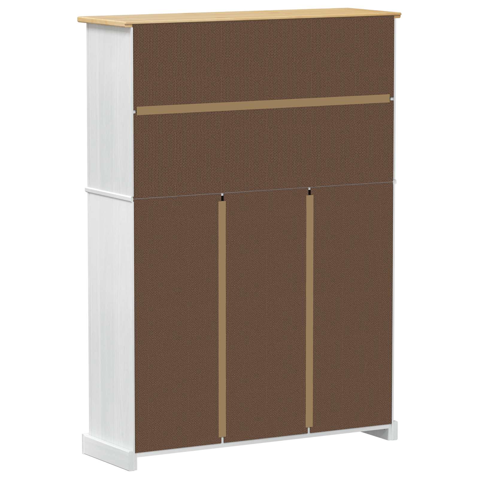 Mobile per scarpe Corona Bianco 99 x 32 x 138 cm Pino massello | homemem39