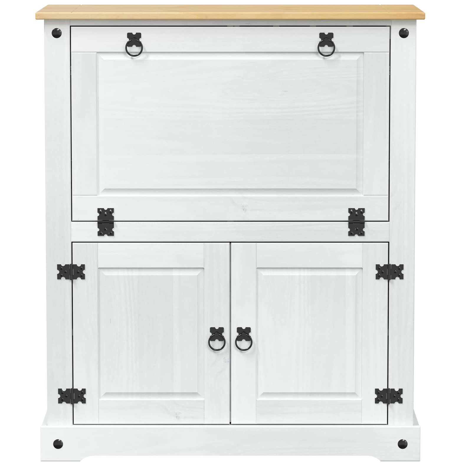 Mobile per vino Bianco 97 x 45 x 114 cm Pino massello | homemem39