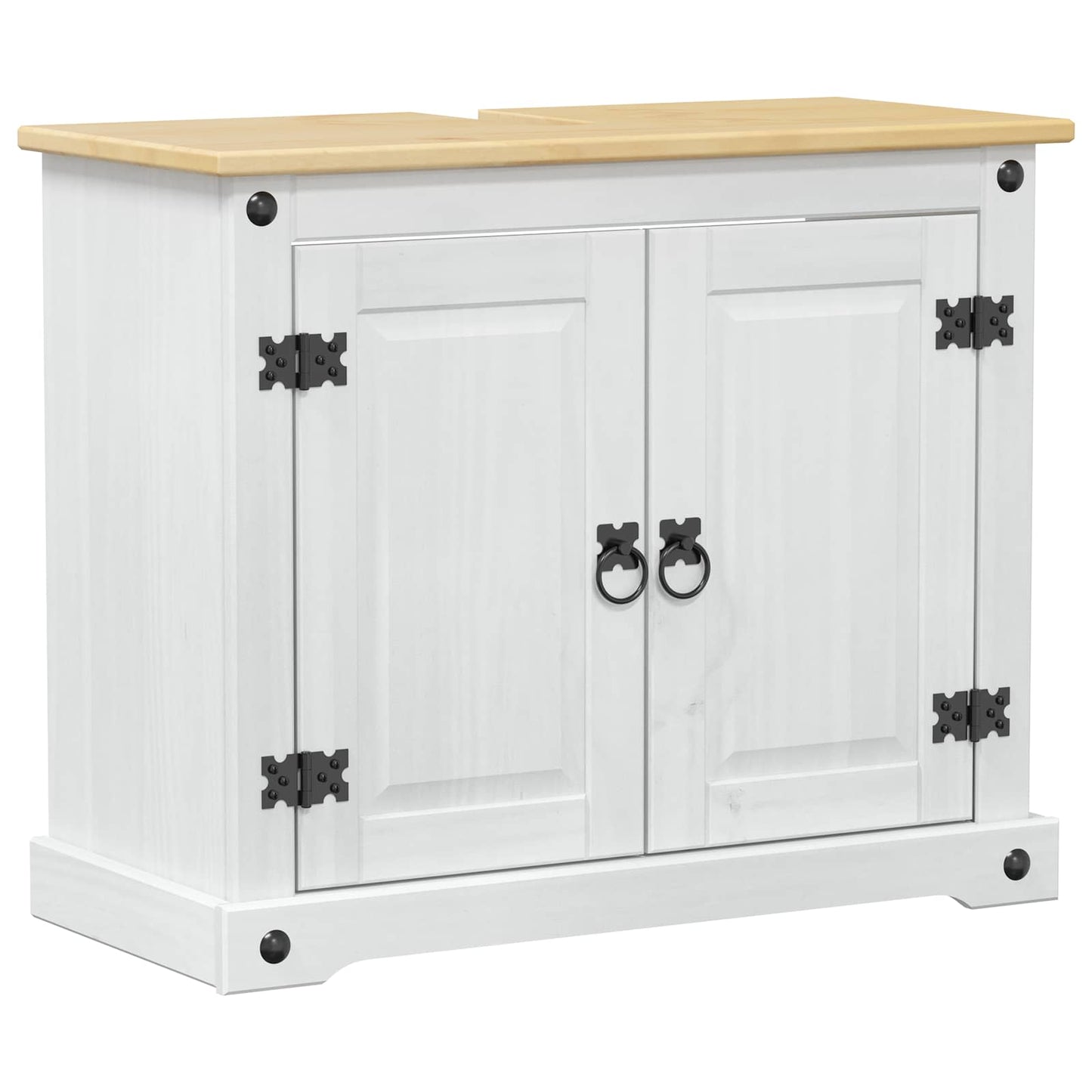 Armadio sottolavello Bianco 73 x 33 x 60 cm Pino massello | homemem39