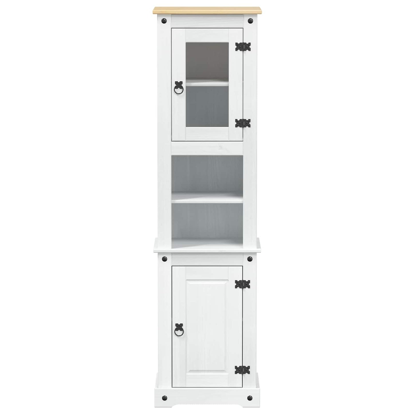 Mobile da Bagno con porta Bianco 50 x 40 x 185 cm Pino massello | homemem39