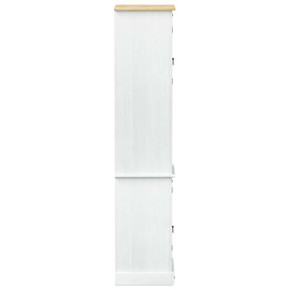 Mobile da Bagno con porta Bianco 50 x 40 x 185 cm Pino massello