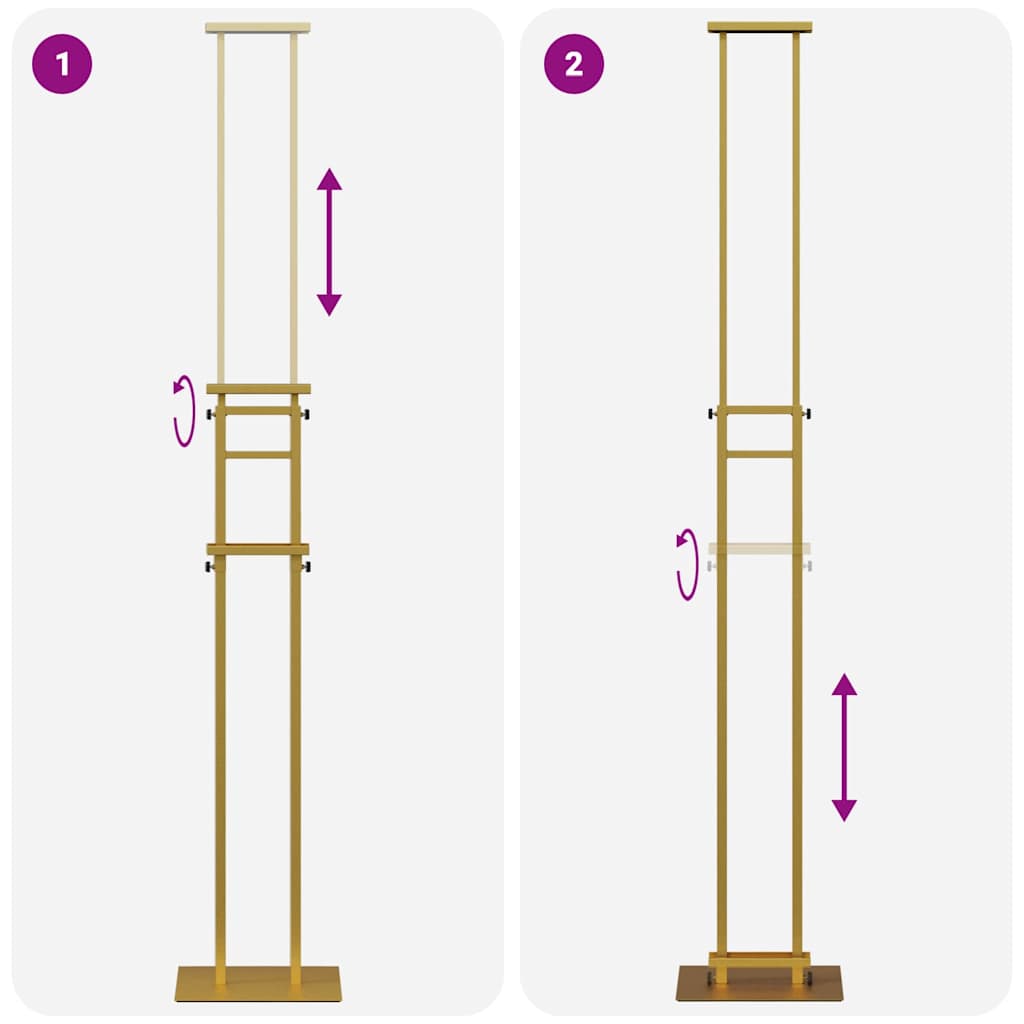 Espositori per Fiere Oro 30 x 23,5 x 210 cm Acciaio | homemem39
