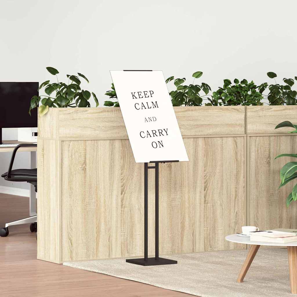 Espositori per Fiere Nero 26,5 x 26,5 x 150 cm Acciaio | homemem39