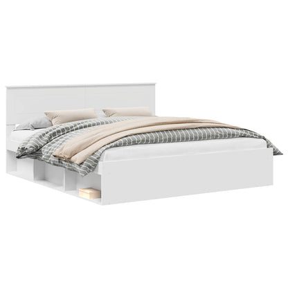 Struttura del letto Bianco 200 x 200 cm Legno multistrato