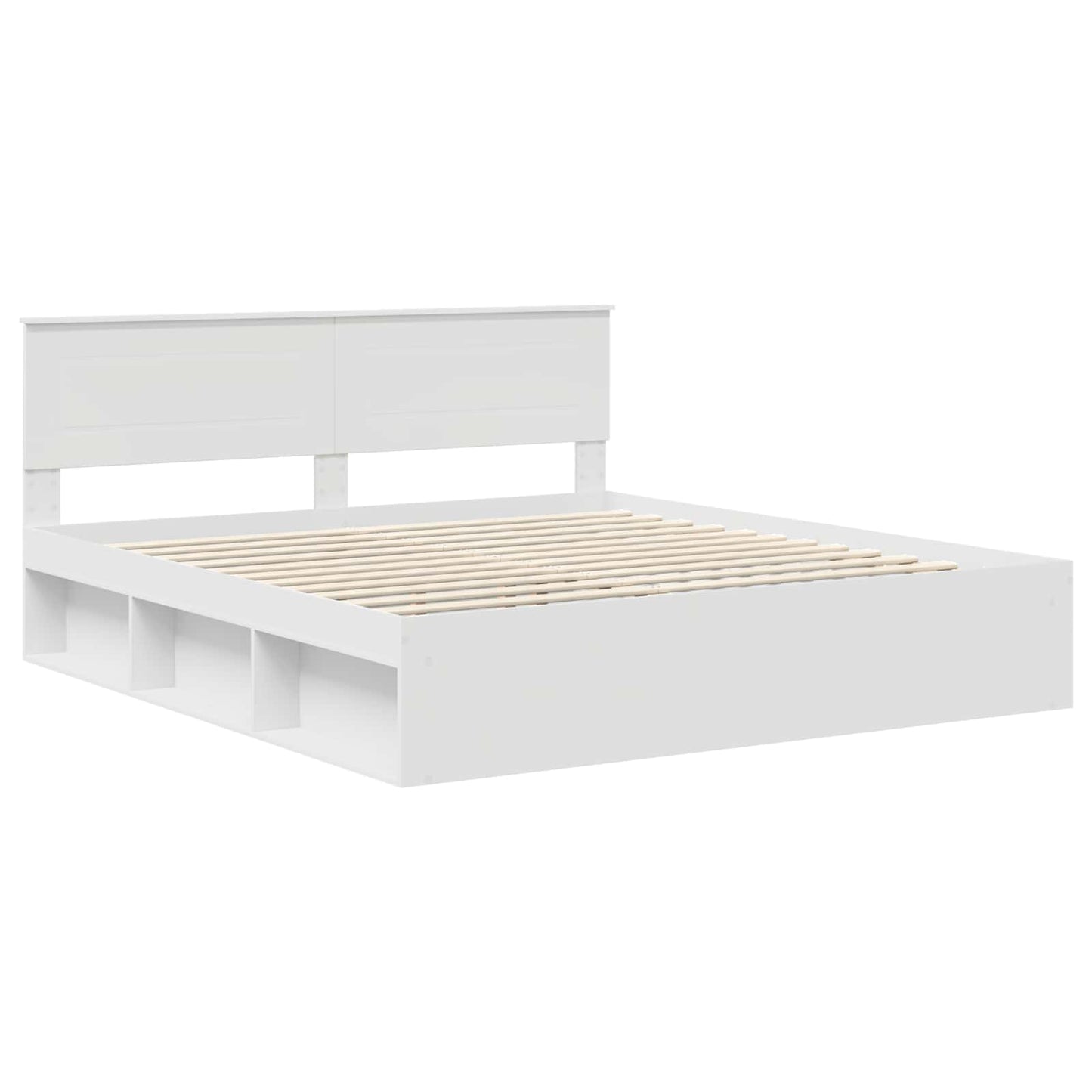 Struttura del letto Bianco 180 x 200 cm Legno multistrato | homemem39