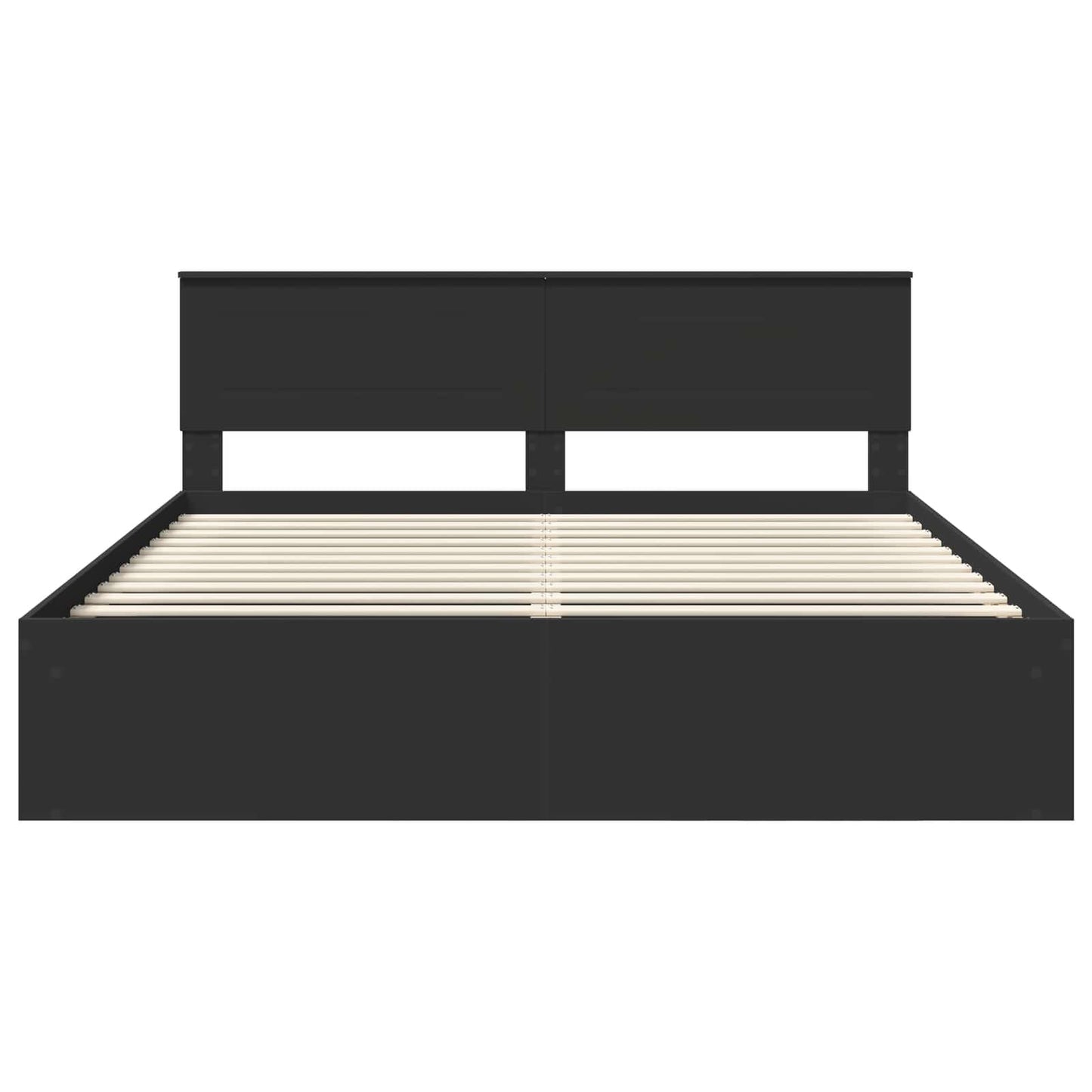 Struttura del letto Nero 180 x 200 cm Legno multistrato | homemem39