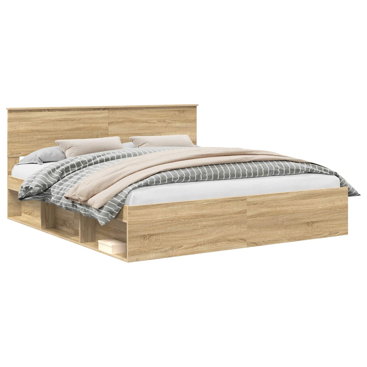 Struttura del letto Sonoma 180 x 200 cm Legno multistrato | homemem39