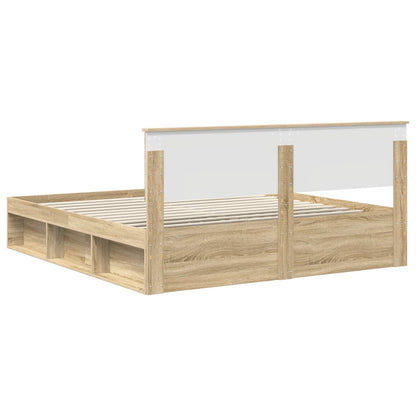 Struttura del letto Sonoma 180 x 200 cm Legno multistrato | homemem39