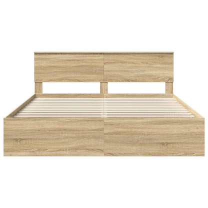 Struttura del letto Sonoma 180 x 200 cm Legno multistrato | homemem39