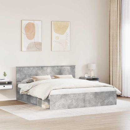Struttura del letto Calcestruzzo 180 x 200 cm Legno multistrato | homemem39