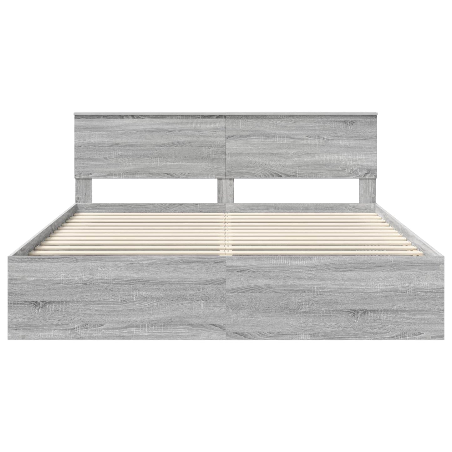 Struttura del letto con testiera Grigio Sonoma 180 x 200 cm | homemem39