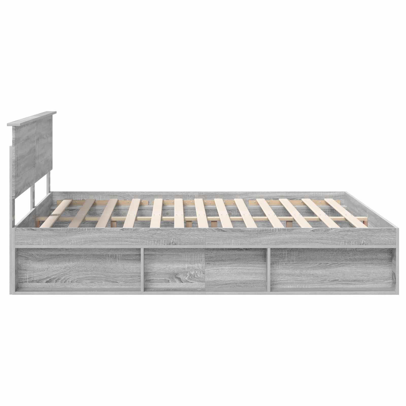 Struttura del letto con testiera Grigio Sonoma 180 x 200 cm | homemem39