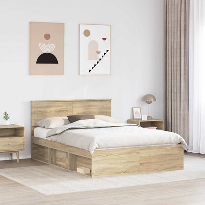 Struttura del letto Sonoma 160 x 200 cm Legno multistrato | homemem39