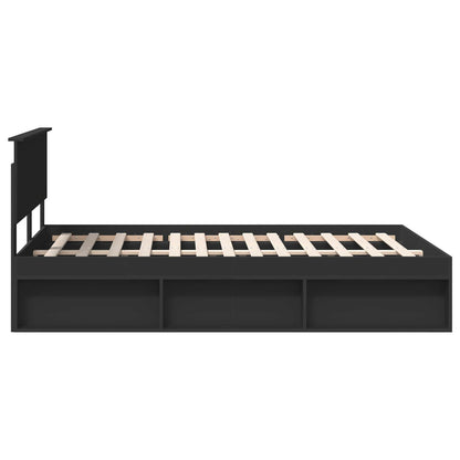 Struttura del letto Nero 150 x 200 cm Legno multistrato