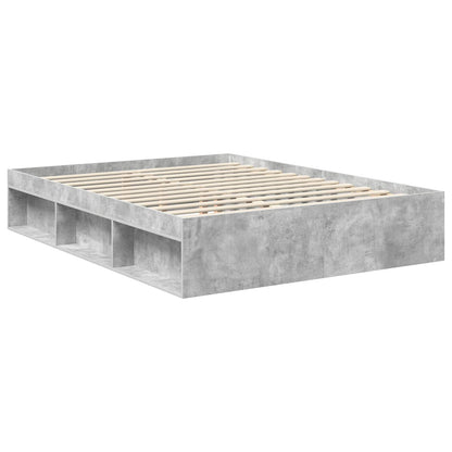 Struttura del letto con testiera Grigio Concretè 150 x 200 cm | homemem39