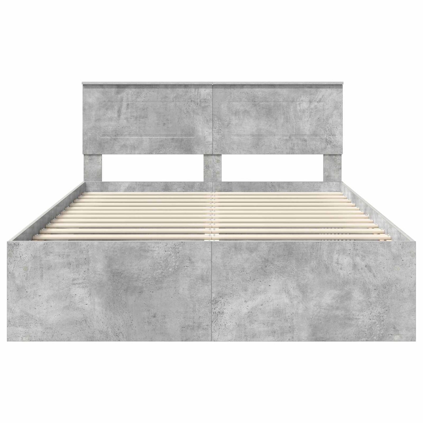 Struttura del letto con testiera Grigio Concretè 150 x 200 cm | homemem39